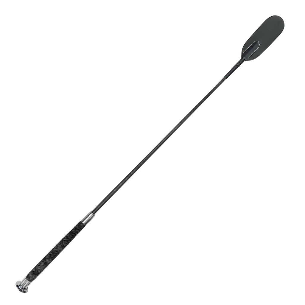 Crop with Suregrip Handle, Silver Cap & Round Flap