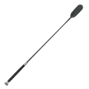 Crop with Suregrip Handle, Silver Cap & Round Flap