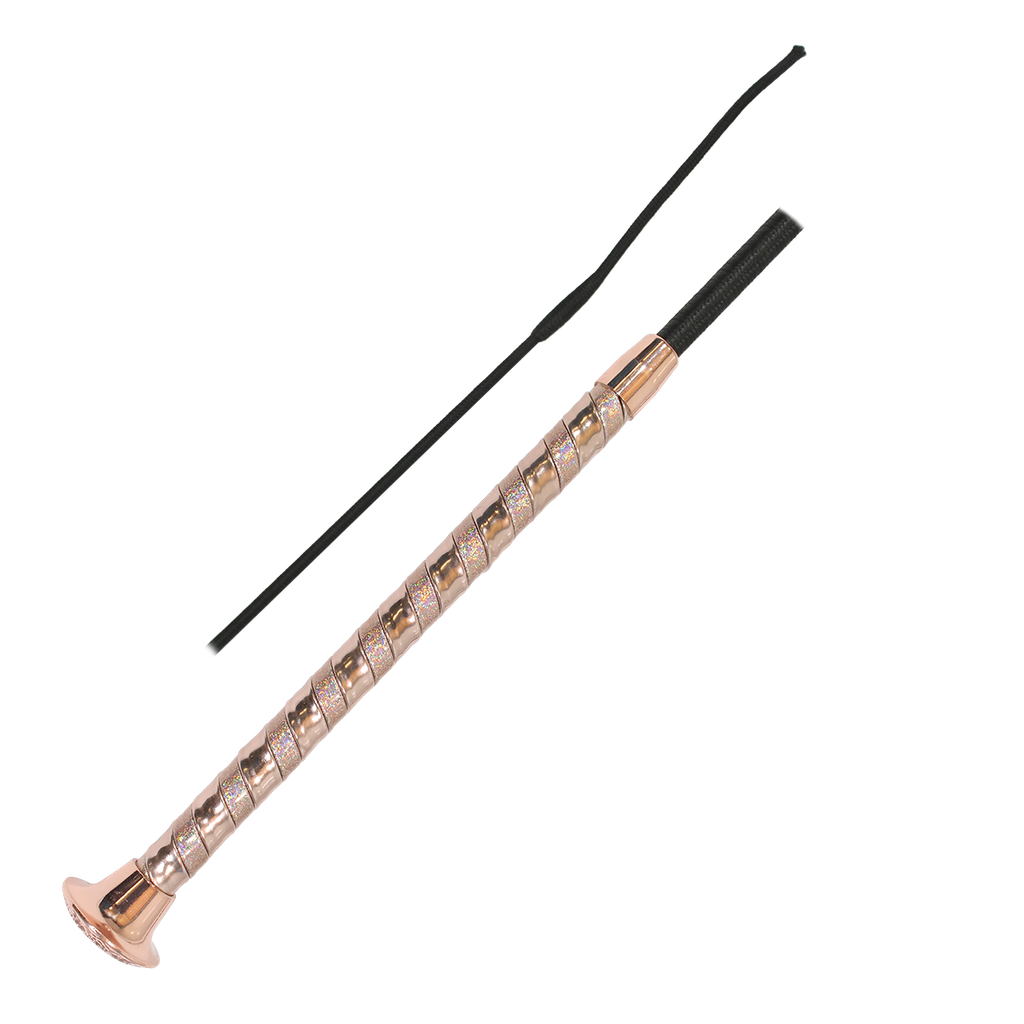 Dressage Whip with Rose Gold Grip Handle