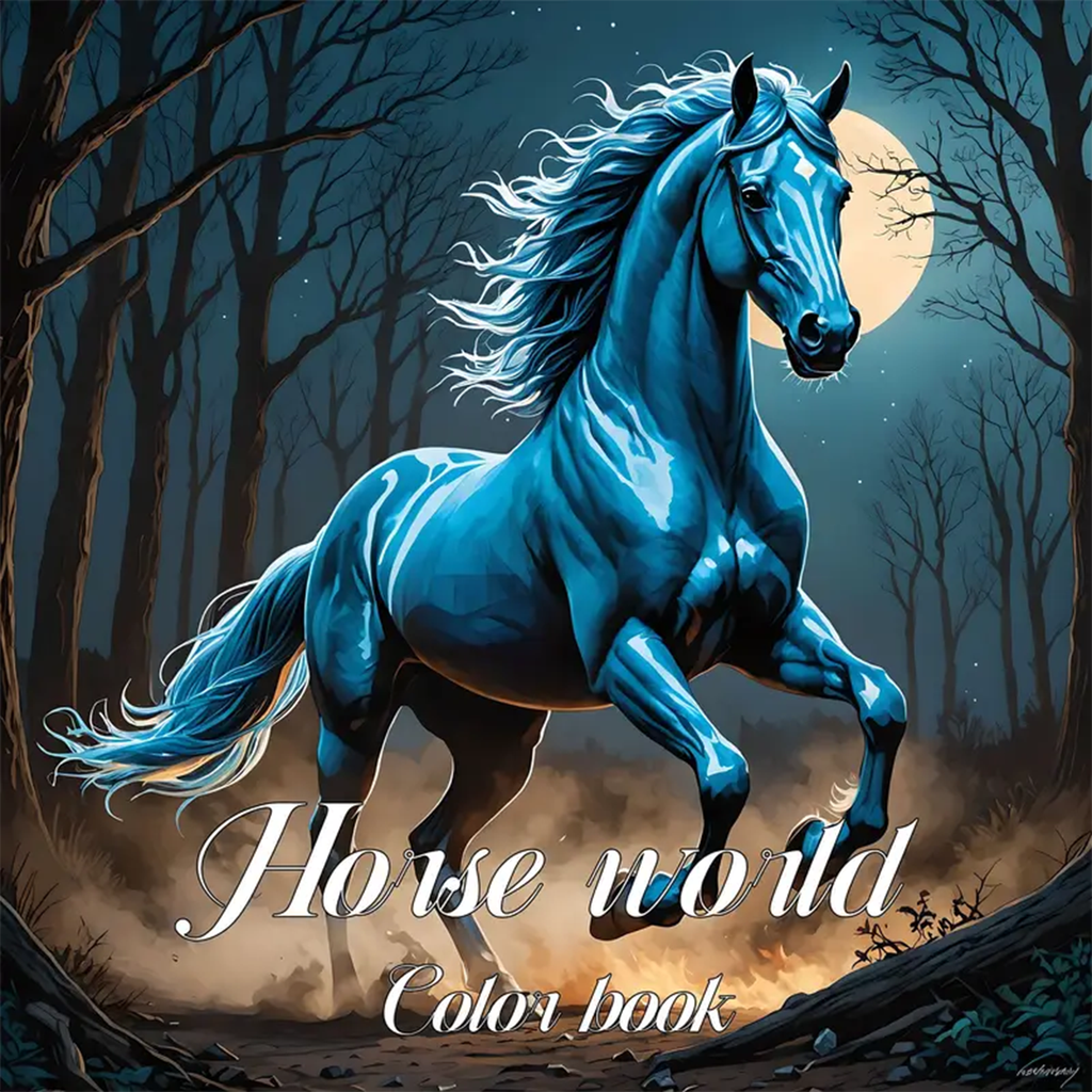 Horse World Colouring Book - 26 Pages