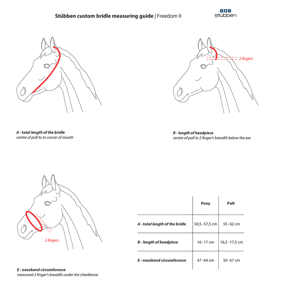 Stübben Freedom II Snaffle Bridle with Combined Noseband