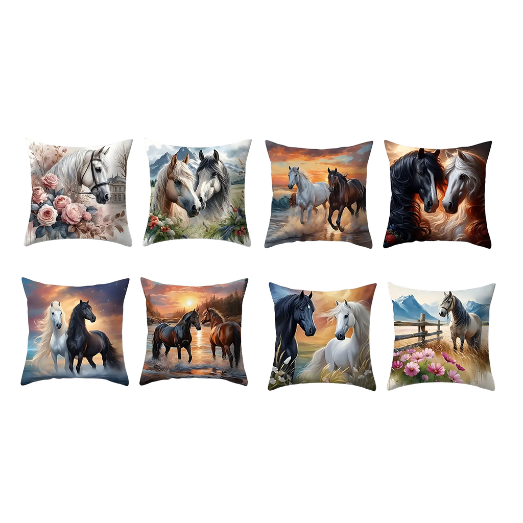 Horse Print Cushion Cover