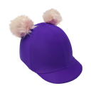 Hat Cover, Plain Lycra with Double Faux Fur Pom