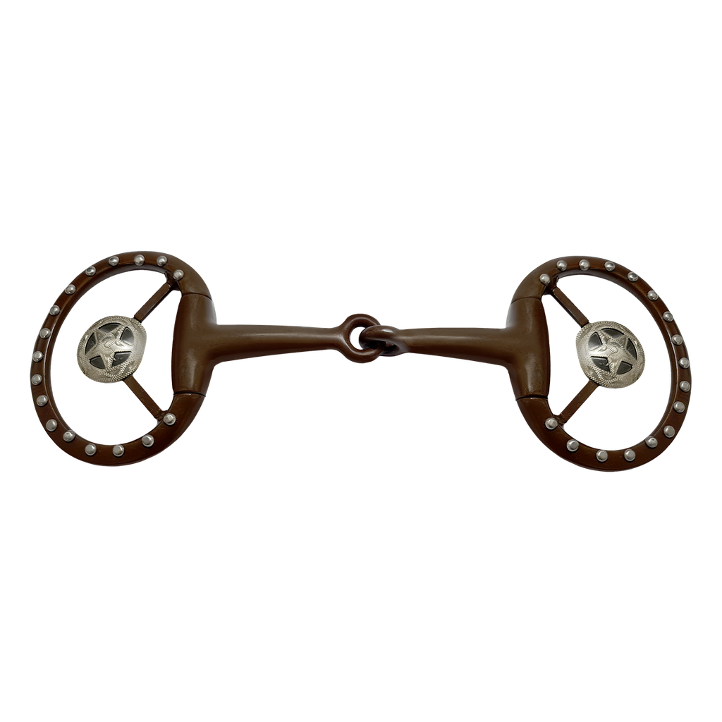 Antiqued Western Snaffle Bit - Star