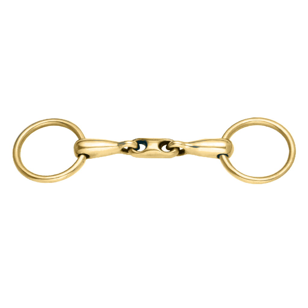 Loose Ring Snaffle Gold Brass Elliptical Link
