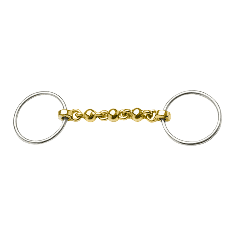 Loose Ring Snaffle Gold Brass Waterford Bit
