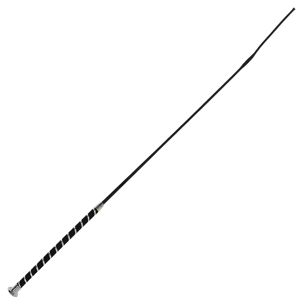 Dressage Whip Silver Spiral Handle
