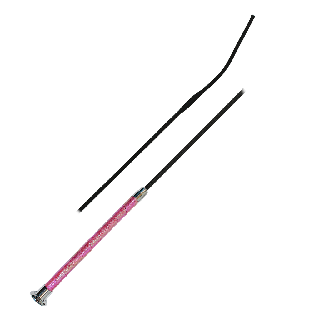 Dressage Whip Sparkle Handle & Silver Cap 110cm