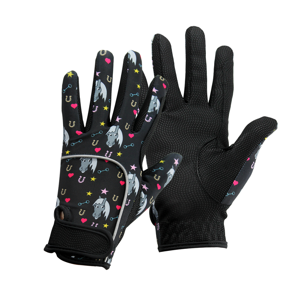 Equileisure Gloves Horse Print 