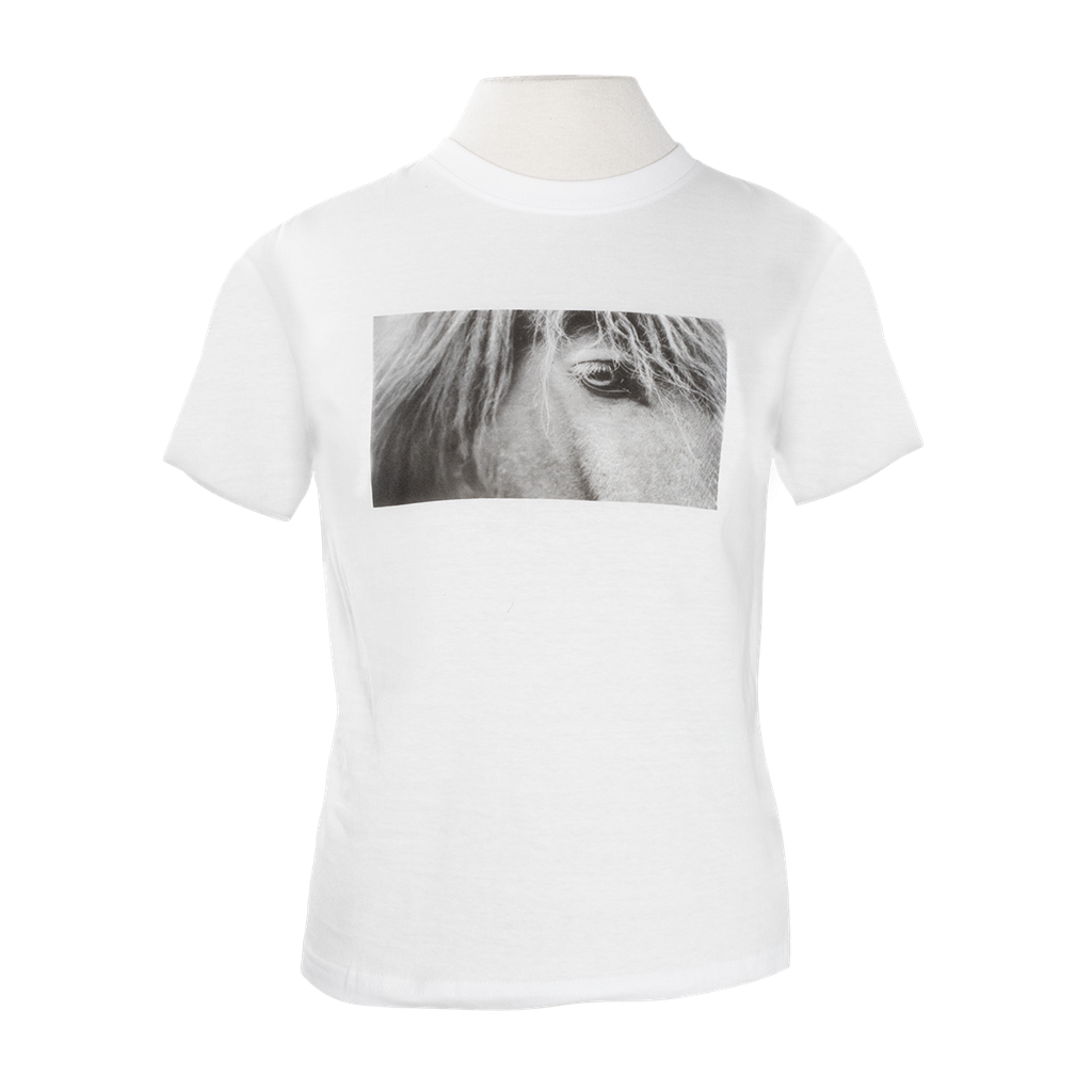 Kids T-Shirt - White with Horse Eye Print