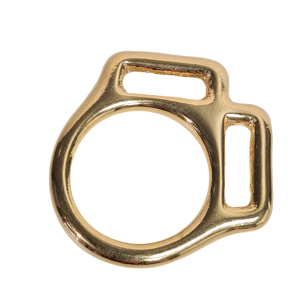 Two Loop Brass Halter Square