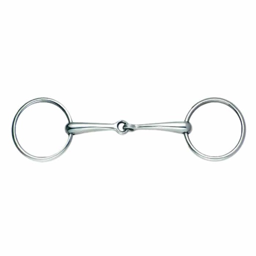 Jointed Loose Ring Hollow Mouth Snaffle Bit 16mm