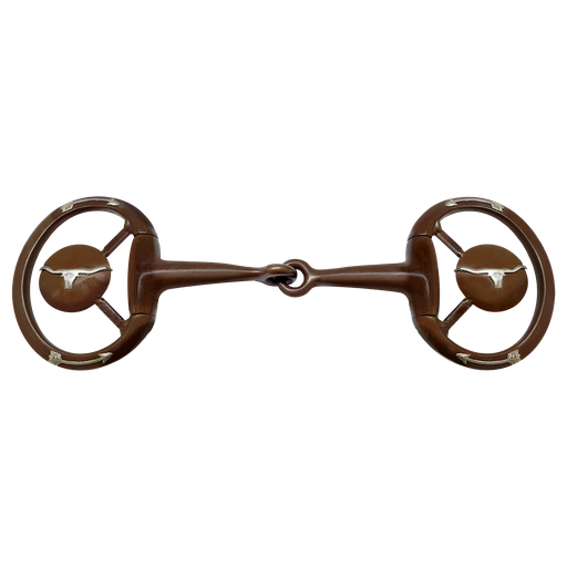 Antiqued Western Snaffle Bit - Longhorn
