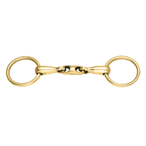 Loose Ring Snaffle Gold Brass Elliptical Link