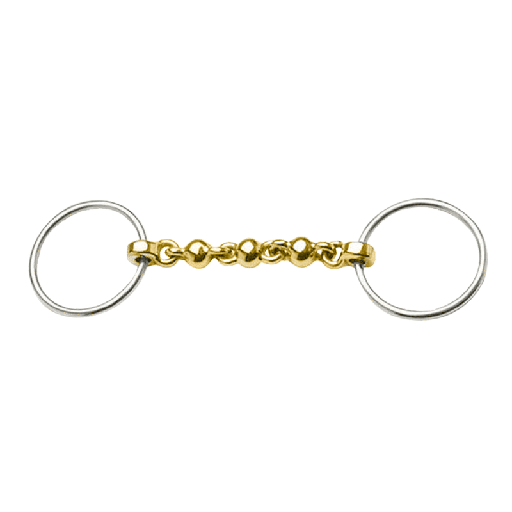 Loose Ring Snaffle Gold Brass Waterford Bit