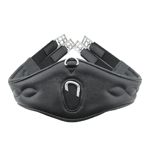 Silver Lock Jumping Girth - Black