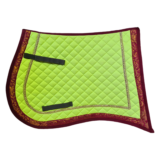 GP Square Spanish Numnah Neon Yellow