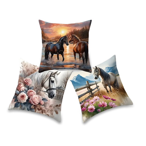 Horse Print Cushion Cover